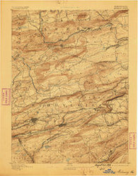 Mahanoy Pennsylvania Historical topographic map, 1:62500 scale, 15 X 15 Minute, Year 1893