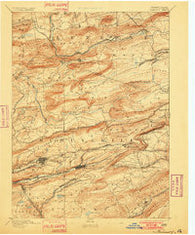 Mahanoy Pennsylvania Historical topographic map, 1:62500 scale, 15 X 15 Minute, Year 1893