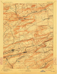 Mahanoy Pennsylvania Historical topographic map, 1:62500 scale, 15 X 15 Minute, Year 1893