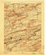 Mahanoy Pennsylvania Historical topographic map, 1:62500 scale, 15 X 15 Minute, Year 1893
