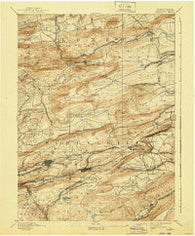 Mahanoy Pennsylvania Historical topographic map, 1:62500 scale, 15 X 15 Minute, Year 1893