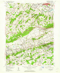 Malvern Pennsylvania Historical topographic map, 1:24000 scale, 7.5 X 7.5 Minute, Year 1955