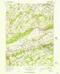 Malvern Pennsylvania Historical topographic map, 1:24000 scale, 7.5 X 7.5 Minute, Year 1955