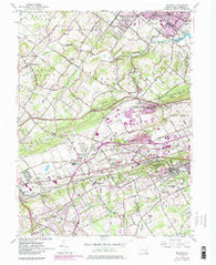 Malvern Pennsylvania Historical topographic map, 1:24000 scale, 7.5 X 7.5 Minute, Year 1955