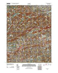 Malvern Pennsylvania Historical topographic map, 1:24000 scale, 7.5 X 7.5 Minute, Year 2010