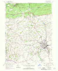 Manheim Pennsylvania Historical topographic map, 1:24000 scale, 7.5 X 7.5 Minute, Year 1955