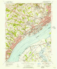 Marcus Hook Pennsylvania Historical topographic map, 1:24000 scale, 7.5 X 7.5 Minute, Year 1953