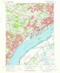 Marcus Hook Pennsylvania Historical topographic map, 1:24000 scale, 7.5 X 7.5 Minute, Year 1967