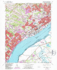 Marcus Hook Pennsylvania Historical topographic map, 1:24000 scale, 7.5 X 7.5 Minute, Year 1967