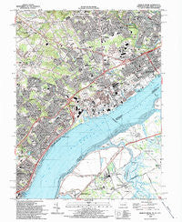 Marcus Hook Pennsylvania Historical topographic map, 1:24000 scale, 7.5 X 7.5 Minute, Year 1993