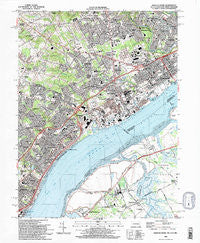 Marcus Hook Pennsylvania Historical topographic map, 1:24000 scale, 7.5 X 7.5 Minute, Year 1993