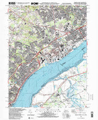 Marcus Hook Pennsylvania Historical topographic map, 1:24000 scale, 7.5 X 7.5 Minute, Year 1995