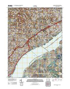Marcus Hook Pennsylvania Historical topographic map, 1:24000 scale, 7.5 X 7.5 Minute, Year 2011