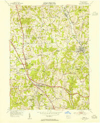 Mars Pennsylvania Historical topographic map, 1:24000 scale, 7.5 X 7.5 Minute, Year 1953