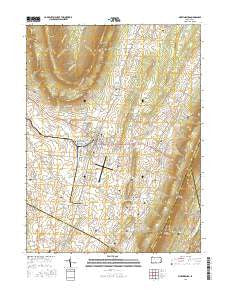 Martinsburg Pennsylvania Current topographic map, 1:24000 scale, 7.5 X 7.5 Minute, Year 2016