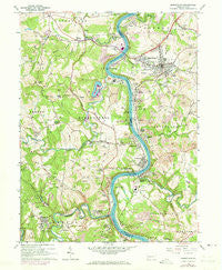 Masontown Pennsylvania Historical topographic map, 1:24000 scale, 7.5 X 7.5 Minute, Year 1964