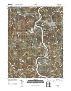 Masontown Pennsylvania Historical topographic map, 1:24000 scale, 7.5 X 7.5 Minute, Year 2010