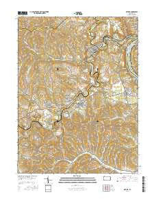 Mather Pennsylvania Current topographic map, 1:24000 scale, 7.5 X 7.5 Minute, Year 2016