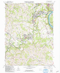 Mather Pennsylvania Historical topographic map, 1:24000 scale, 7.5 X 7.5 Minute, Year 1961