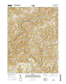 McIntyre Pennsylvania Current topographic map, 1:24000 scale, 7.5 X 7.5 Minute, Year 2016