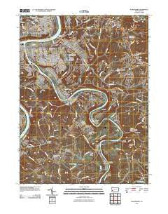 McKeesport Pennsylvania Historical topographic map, 1:24000 scale, 7.5 X 7.5 Minute, Year 2010