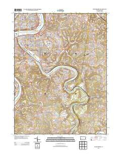 McKeesport Pennsylvania Historical topographic map, 1:24000 scale, 7.5 X 7.5 Minute, Year 2013
