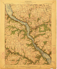 Mc Calls Ferry Pennsylvania Historical topographic map, 1:62500 scale, 15 X 15 Minute, Year 1912