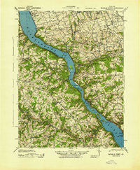 Mc Calls Ferry Pennsylvania Historical topographic map, 1:62500 scale, 15 X 15 Minute, Year 1943