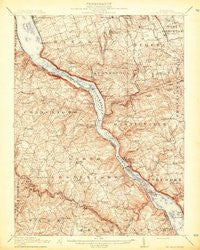 Mc Calls Ferry Pennsylvania Historical topographic map, 1:62500 scale, 15 X 15 Minute, Year 1912