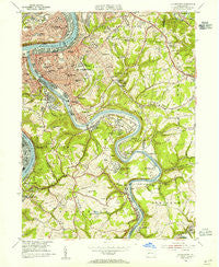 Mc Keesport Pennsylvania Historical topographic map, 1:24000 scale, 7.5 X 7.5 Minute, Year 1953
