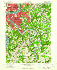 Mc Keesport Pennsylvania Historical topographic map, 1:24000 scale, 7.5 X 7.5 Minute, Year 1960