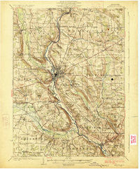 Meadville Pennsylvania Historical topographic map, 1:62500 scale, 15 X 15 Minute, Year 1925