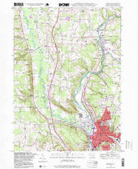 Meadville Pennsylvania Historical topographic map, 1:24000 scale, 7.5 X 7.5 Minute, Year 1998