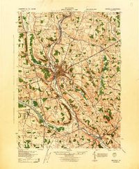 Meadville Pennsylvania Historical topographic map, 1:62500 scale, 15 X 15 Minute, Year 1943