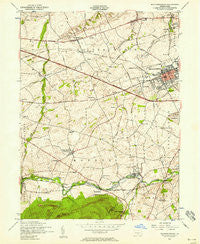 Mechanicsburg Pennsylvania Historical topographic map, 1:24000 scale, 7.5 X 7.5 Minute, Year 1952