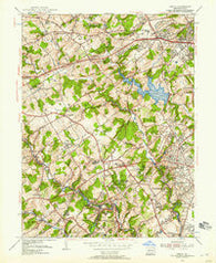 Media Pennsylvania Historical topographic map, 1:24000 scale, 7.5 X 7.5 Minute, Year 1955