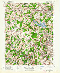 Media Pennsylvania Historical topographic map, 1:24000 scale, 7.5 X 7.5 Minute, Year 1955