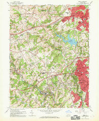 Media Pennsylvania Historical topographic map, 1:24000 scale, 7.5 X 7.5 Minute, Year 1966