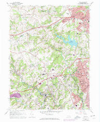 Media Pennsylvania Historical topographic map, 1:24000 scale, 7.5 X 7.5 Minute, Year 1966
