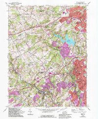 Media Pennsylvania Historical topographic map, 1:24000 scale, 7.5 X 7.5 Minute, Year 1966