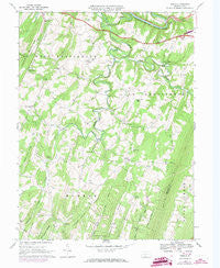 Mench Pennsylvania Historical topographic map, 1:24000 scale, 7.5 X 7.5 Minute, Year 1967