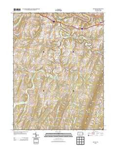 Mench Pennsylvania Historical topographic map, 1:24000 scale, 7.5 X 7.5 Minute, Year 2013