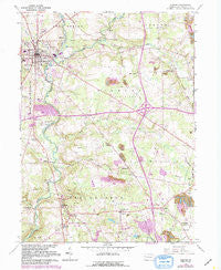 Mercer Pennsylvania Historical topographic map, 1:24000 scale, 7.5 X 7.5 Minute, Year 1961