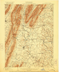 Mercersburg Pennsylvania Historical topographic map, 1:62500 scale, 15 X 15 Minute, Year 1902