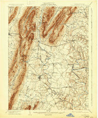 Mercersburg Pennsylvania Historical topographic map, 1:62500 scale, 15 X 15 Minute, Year 1902