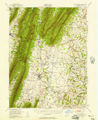 Mercersburg Pennsylvania Historical topographic map, 1:62500 scale, 15 X 15 Minute, Year 1943
