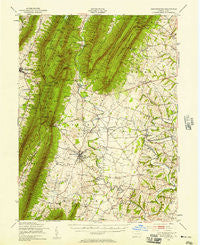 Mercersburg Pennsylvania Historical topographic map, 1:62500 scale, 15 X 15 Minute, Year 1943