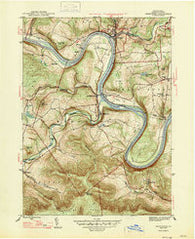Meshoppen Pennsylvania Historical topographic map, 1:31680 scale, 7.5 X 7.5 Minute, Year 1947