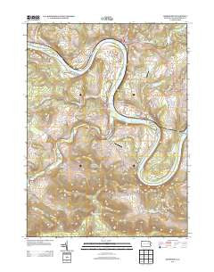 Meshoppen Pennsylvania Historical topographic map, 1:24000 scale, 7.5 X 7.5 Minute, Year 2013