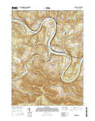 Meshoppen Pennsylvania Current topographic map, 1:24000 scale, 7.5 X 7.5 Minute, Year 2016